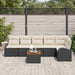 Set canapea de grădină 7 piese cu perne Black Poly Rattan Acacia - WALTI WALTI