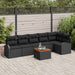 Set de canapele pentru grădină 7 pcs Negru Rattan poli - WALTI WALTI