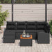 Set de canapele pentru grădină 7 pcs Negru Rattan poli - WALTI WALTI