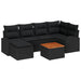 Set de canapele pentru grădină 7 pcs Negru Rattan poli - WALTI WALTI