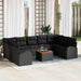 Set de canapele pentru grădină 10 pcs Negru Rattan poli - WALTI WALTI