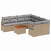 Set de canapele pentru grădină cu pernă 9 pcs Bej Rattan poli - WALTI WALTI