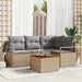 Set de canapele pentru grădină cu pernă 5 pcs Bej Rattan poli - WALTI WALTI