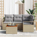 Set de canapele pentru grădină cu pernă 5 pcs Bej Rattan poli - WALTI WALTI