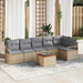 Set de canapele pentru grădină cu pernă 7 pcs Bej Rattan poli - WALTI WALTI