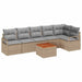Set de canapele pentru grădină cu pernă 7 pcs Bej Rattan poli - WALTI WALTI