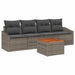 Set de canapele pentru grădină cu pernă 5 pcs Gri Rattan poli - WALTI WALTI