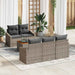 Set de canapele pentru grădină cu pernă 6 pcs Gri Rattan poli - WALTI WALTI