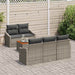 Set de canapele pentru grădină cu pernă 6 pcs Gri Rattan poli - WALTI WALTI