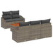 Set de canapele pentru grădină cu pernă 6 pcs Gri Rattan poli - WALTI WALTI