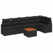 Set de canapele pentru grădină cu pernă 7 pcs Negru Rattan poli - WALTI WALTI