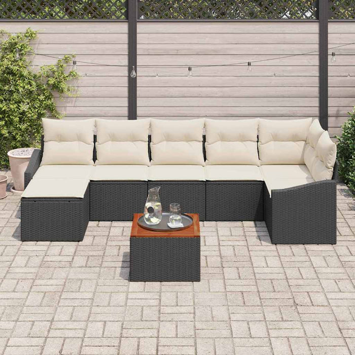 Set de canapea de grădină de 8 piese cu perne și acacia - WALTI WALTI