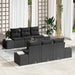 Set de canapele pentru grădină cu pernă 7 pcs Negru Rattan poli - WALTI WALTI