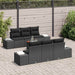 Set de canapele pentru grădină cu pernă 7 pcs Negru Rattan poli - WALTI WALTI