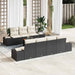Set de Canapea pentru Grădină cu 8 Piese, cu Perne, Negru, Rattan Poly, Acacia - WALTI WALTI