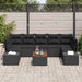 Set de canapele pentru grădină cu pernă 8 pcs Negru Rattan poli - WALTI WALTI