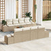 Set canapea de grădină 9 piese cu perne bej, rattan sintetic, acacia - WALTI WALTI