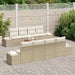 Set canapea de grădină 9 piese cu perne bej, rattan sintetic, acacia - WALTI WALTI