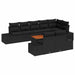 Set de canapele pentru grădină cu pernă 9 pcs Negru Rattan poli - WALTI WALTI