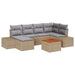 Set de canapele pentru grădină cu pernă 7 pcs Bej Rattan poli - WALTI WALTI