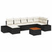 Set de canapele pentru grădină cu pernă 8 pcs Negru Rattan poli - WALTI WALTI