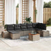Set de canapele pentru grădină cu pernă 8 pcs Gri Rattan poli - WALTI WALTI
