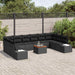 Set de canapele pentru grădină 11 pcs Negru Rattan poli - WALTI WALTI