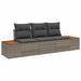 Set de canapele pentru grădină cu pernă 3 pcs Gri Rattan poli - WALTI WALTI