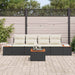 Set de canapele pentru grădină cu pernă 5 pcs Negru Rattan poli - WALTI WALTI