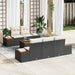 Set de canapele pentru grădină cu pernă 6 pcs Negru Rattan poli - WALTI WALTI