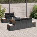 Set de canapele pentru grădină cu pernă 6 pcs Negru Rattan poli - WALTI WALTI