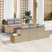 Set de canapele pentru grădină cu pernă 6 pcs Bej Rattan poli - WALTI WALTI