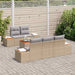 Set de canapele pentru grădină cu pernă 6 pcs Bej Rattan poli - WALTI WALTI