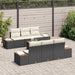 Set de canapele pentru grădină cu pernă 7 pcs Negru Rattan poli - WALTI WALTI