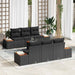 Set de canapele pentru grădină cu pernă 7 pcs Negru Rattan poli - WALTI WALTI