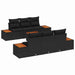 Set de canapele pentru grădină cu pernă 7 pcs Negru Rattan poli - WALTI WALTI