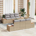 Set de canapele pentru grădină cu pernă 7 pcs Bej Rattan poli - WALTI WALTI