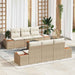 Set de canapele pentru grădină cu pernă 7 pcs Bej Rattan poli - WALTI WALTI