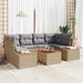 Set de canapele pentru grădină cu pernă 7 pcs Bej Rattan poli - WALTI WALTI