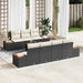 Set de canapele pentru grădină cu pernă 8 pcs Negru Rattan poli - WALTI WALTI