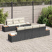 Set de canapele pentru grădină cu pernă 8 pcs Negru Rattan poli - WALTI WALTI