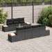 Set de canapele pentru grădină cu pernă 8 pcs Negru Rattan poli - WALTI WALTI