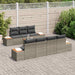 Set de canapele pentru grădină cu pernă 8 pcs Gri Rattan poli - WALTI WALTI