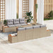 Set de canapele pentru grădină cu pernă 8 pcs Bej Rattan poli - WALTI WALTI