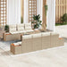 Set de canapele pentru grădină cu pernă 8 pcs Bej Rattan poli - WALTI WALTI