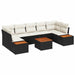 Set de canapele pentru grădină 8 buc. Negru Rattan poli - WALTI WALTI