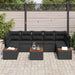 Set de canapele pentru grădină cu pernă 8 pcs Negru Rattan poli - WALTI WALTI