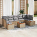 Set de canapele pentru grădină cu pernă 8 pcs Bej Rattan poli - WALTI WALTI