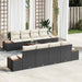 Set de canapele pentru grădină cu pernă 9 pcs Negru Rattan poli - WALTI WALTI