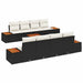 Set de canapele pentru grădină cu pernă 9 pcs Negru Rattan poli - WALTI WALTI